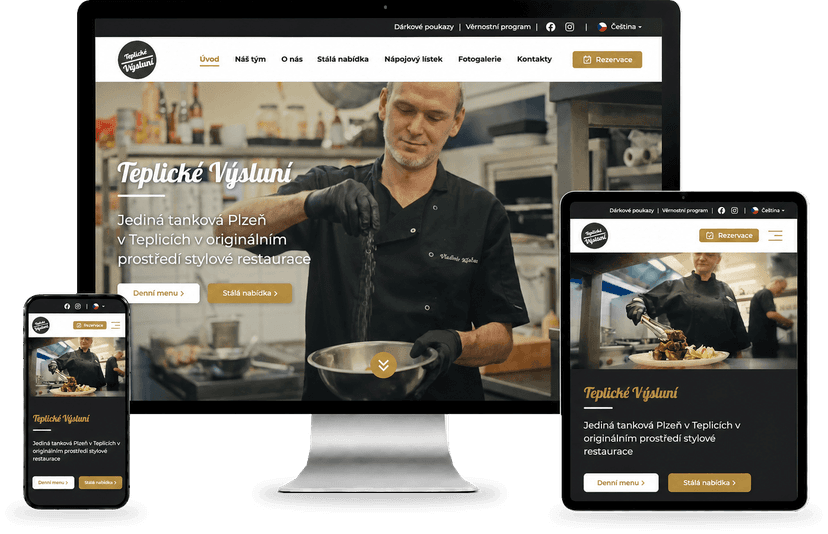 Web restaurace Teplické výsluní